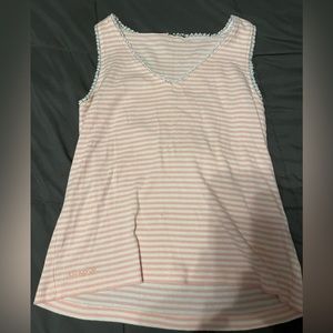 White and pink stripped Ralph Lauren top